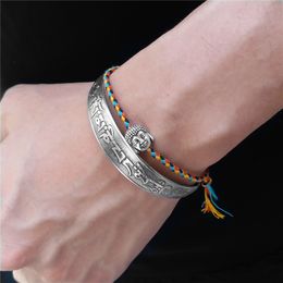 Chain Tibetan Buddhist Braided Cotton Lucky Knots Rope Bracelet Bangles For Women Men Handmade Mantra Amulet Thread Bracelets 230710