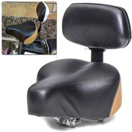 Bike Saddles Wide Big Bum Bicycle Saddle Comfortable Soft Electric Scooter Seat Cushion with Backrest Universal Bike Seat Cover Cycling Parts HKD230710