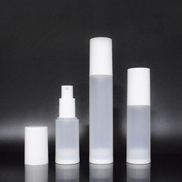 100pcs 20/30/50ml Airless Pump Bottle Cosmetic Packaging Empty Sample Container Lotion Plastic Vacuum Emulsion Tube Xauea