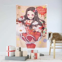 Tapestries Anime Tapestry Wall Hanging Room Decor Beautiful Girl Large Fabric Wall Tapestrie Bedroom Dorm Decoration