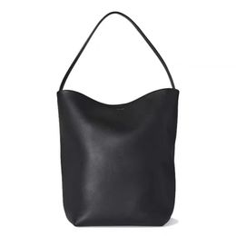 The Row Leather Large Commuter Tote Capacity Bag Premium Layer Cowhide Bucket Bag Shoulder Tote Women