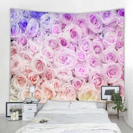 Tapestries Beautiful Flower Landscape Tapestry Art Deco Blanket Curtain Hanging Home Bedroom Living Room Decoration