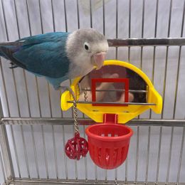 Other Bird Supplies Funny Parrot Birds Toys Mini Basketball Parakeet Training Plastics Hanging Bell Ball Chewing Interaction Pet