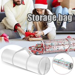 Storage Bags Slim Underbed Gift Organizer Water Proof PVC Fabric Wrapping Paper Roll Bag Organization Luggage