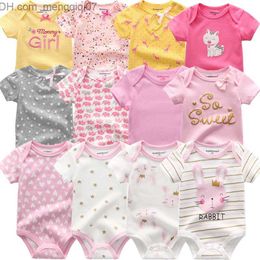 Rompers Baby girls' jumpsuits 6 pieces/batch Skin-tight garment Spring/Summer 2023 baby boys' jumpsuits Cartoon newborn clothes Baby clothes suit cotton Z230711