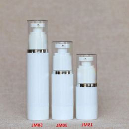 100pcs/lot 15ml 30ml 50ml Transparent Essence Pump Bottle Plastic Airless Bottles For Lotion Shampoo Cosmetic Container Unpgf