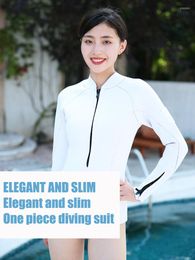 Women's Swimwear 3mm Swimsuit Women Diving Suit One-Piece Surfing Jellyfish Snorkeling Equipment Swimwears Suits