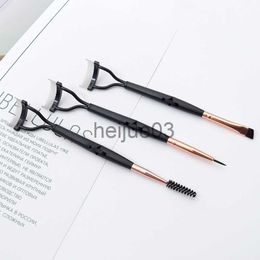 Makeup Brushes Double Head Eyelash Curler Beauty Makeup Lash Separator Foldable Metal Eyelash Brush Mascara Curl Beauty Makeup Cosmetic Tool x0710