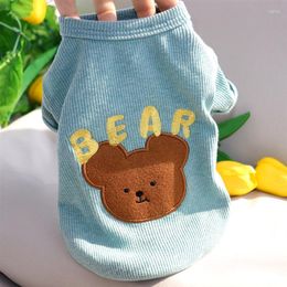 Dog Apparel Pet Yorkshire Sweater Teddy Cartoon Summer Dress Bichon Pomeranian Breathable Clothes Cat Pullover