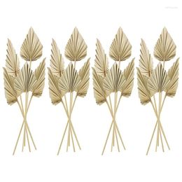 Decorative Flowers 20Pcs Boho Dried Palm Spears Leaves Small Real Fans With Stem Leaf Decor Vase