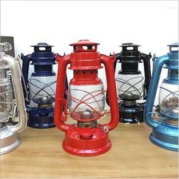 Candle Holders Mix Color Metal Camping Oil Vintage Style Kerosene Lamp Light Outdoor Handcarry Classic Iron Decor Lantern