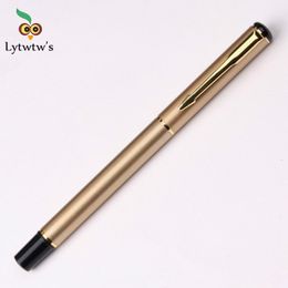 Ballpoint Pens 1 Pcs Lytwtws Luxury Roller Pen Metal Office School Supplies Rose Gold Clip Rollerball High Quality Stationery 230707