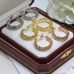 Designer-Ohrring der Clash-Serie für Damen, AU750, 18 K vergoldet, klassischer Charm-Ohrring, Geschenk
