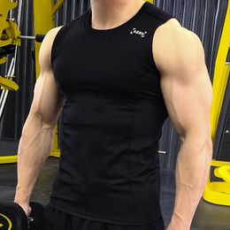 Men's Tank Tops Mens Summer Compression Gym Quick Dry Tank Top Bodybuilding Fitness Sleeveless T Shirt Workout Clothing Male Sportswear Vests 230710