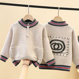 Pullover Baby boy knit Toddler boys cardigan kids knitted sweater infant spring clothes kid tops 4-13 years Y1024 L230710