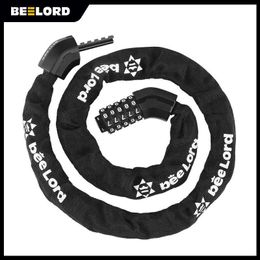 Bike Locks BEELORD Bike Chain Lock Security Anti-Tht Heavy Duty 6MM Thick with 2 Key Ultra-light Bicyc Lock for Bike Motorcyc Scooter HKD230710