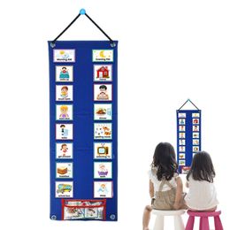 Advertising display equipment Daily Visual Schedule For Kids Chore Chart Week Children Toddlers Boys Girls Routine Cards Classroom 230707