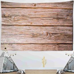 Tapestries 3D Vintage Wood Board Tapestry Wall Hanging Background Dorm Decor Wall Carpet Farmhouse Decor Blanket Wall R230710