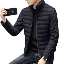 Men's Jackets Winter Thick Warm Short Slim Jackets For Men Stand Collar Long Sleeve Male Zipper Coat Outwear Plus Size M-4XL Doudoune Homme Z230710