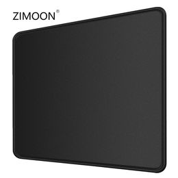 25x29cm All Black Gaming Mouse Pad with Stitched Edge Small Size Premium-Textured Mouse Mat Non-Slip Rubber Base Mousepad