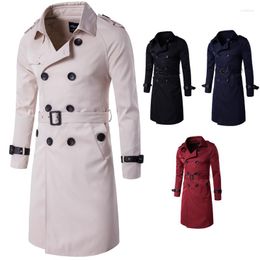 Men's Trench Coats Coat Men Premium Quality Double Breasted Business Casual Extra Large 2023