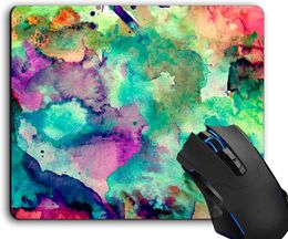 Mouse Pad,Colorful Watercolor Paint Splashes Computer Mouse Pads Desk Accessories Non-Slip Rubber Base,Mousepad for Laptop Mouse