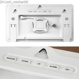 Wall Clocks LED large screen wall clock remote control electronic wall clock wall mounted light sensor temperature date power off memory watch Z230712