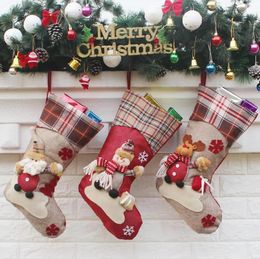 New 2024 Christmas decorations New Year gifts Santa Snowman socks Christmas socks gift bag