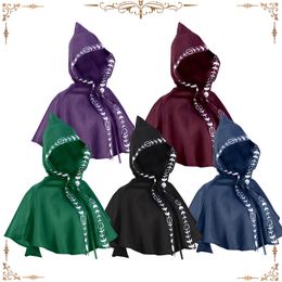 Women's Hoodies Gothic Hooded Cloak Coat Halloween Costume Vampire Devil Wizard Cape Gown Party Cosplay