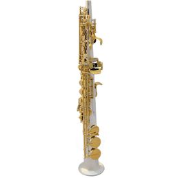 Advanced professional Bb soprano silver plated one piece saxophone SAX