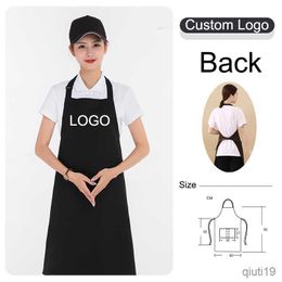 Kitchen Apron Cotton Custom Kitchen Apron Waterproof Waitress Server Apron For Hair Stylist Restaurant Chef Gift Personalised Design R230710