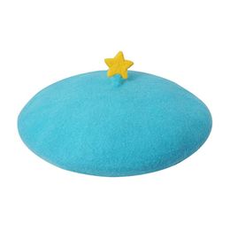 Women beret hat Handmade Little Yellow Star Beret Vintage Artist Hat Kawaii Story Hat Cute Women Cap High Quality Wholesale