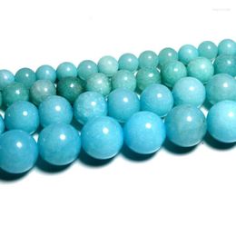 Beads Loose Spacer Amazonite Blue Stone For Making Bracelet Necklace