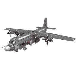 Blocks AC130 Gunship Aeroplane Model Kits C130 C 130 Hercules Military War Aircraft 1713 PCS Planes and Jets Building Sets 230710