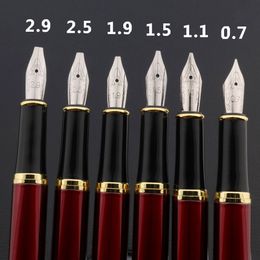 Fountain Pens High quality classic RED GOLDEN 338 Duckbill parallel Pen Gothic art Flower metal Art Flat poetry ink pens 230707