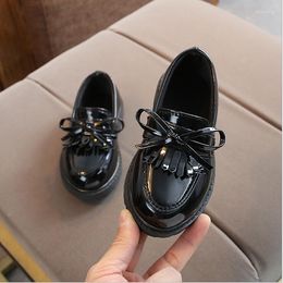 Flat Shoes Spring Autumn Boys Girls Children PU Leather Oxford Tassel Bow Knot Flats Kids Casual Sneaker