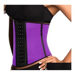 Waist Tummy Shaper S-3Xl 4 Colors Women Latex Rubber Training Cincher Underbust Corset Body Shapewear Drop Delivery Health Beauty Dhrhj