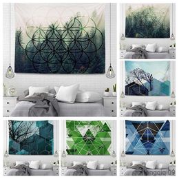 Tapestries Customizable Wall Decoration Tapestry Beautiful Room Accessories Blue Hanging Large Fabric Wall Home Autumn R230710