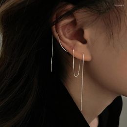 Dangle Earrings Trend S925 Silver Needle Long Wire Tassel Chain Drop Earring Women's Ear Line Straight Hanging Earings Jewellery Gifts