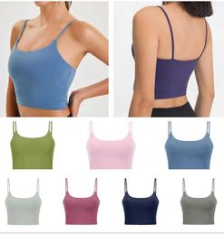 Solid Women Yoga outfit Bra Slim Fit Sports Bras Vest Sexy Underwear with Removable Chest Pads Breathable Soft Sweat Wicking Lady