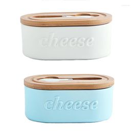 Plates Butter Dish With Lid And Cutter Refrigerator Keeper Tray Transparent Cheese Storage Box Kitchen Gadgets