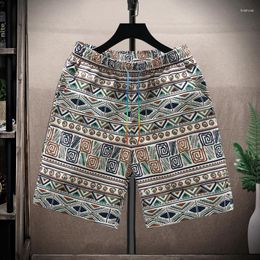 Men's Shorts Summer Casual Pants Loose Printing Large European American Beach Quick Drying Floral Short