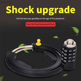 Bike Locks Stainss Steel Bicyc Lock Bicyc Black Combination Lock Horseshoe Lock Anti-tht Mountain Bike Equipment Riding Accessories HKD230710