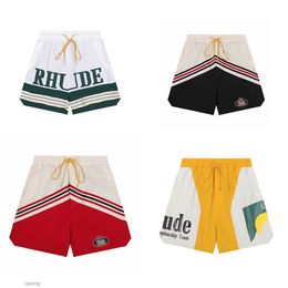 Rhude Shorts Mens Men Designer Rh Designer Short Gym Pants Casual Beach Loose for Man Women Swimming Trunk Golf Sweat Shortamf4