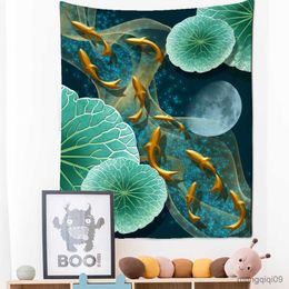 Tapestries Tapestry Good Luck Oil Painting Divination Mattress Hippy Wall Hanging Witchcraft Beach Home Decor R230710