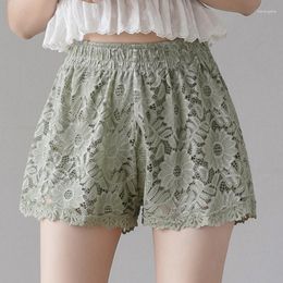 Women's Shorts Summer Female Panties Lace Seamless Safety Short Pants High Waist Stretch Briefs Slimming Under Skirt