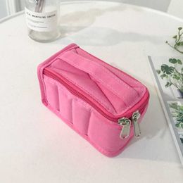 Lady Cosmetic Bags Cases Cotton Subpackage Storage Bag Convenient Ethnic Makeup Handheld Dortex Essential Oil Moistureproof Travel Mouth Red 230704