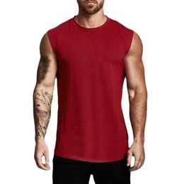 Men's Tank Tops Compression Gym Clothing Bodybuilding Tank Top Mens Fitness Sleeveless T Shirt Summer Cotton Workout Casual Sports Muscle Vest 230710