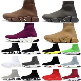 Designer di scarpe con calzino Scarpe casual Scarpe con plateau Fly Calzini in maglia lucida Boot Speed 1.0 Runner Triple Scarpe da ginnastica nere Sneakers Master Scarpe da ginnastica in rilievo Stivaletti Speeds