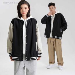 Men's Jackets Men Fashion Bomber Jackets for Women Streetwear Boy Baseball Uniform Oversized Coat Jackets Coats Loose Girl Student HKD230710